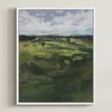 "Tomah" - Art Print in Green Hills by Lorent and Leif - Framed Canvas
