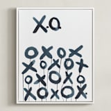 "XO Sol" - Art Print in Smoky Black by Michelle Owenby Design - Framed Canvas