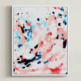 "Grapefruity Too" - Art Print in Coral by Katie Craig - Framed Canvas