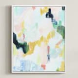 "The Meadow" - Art Print in Pear by Melanie Severin - Framed Canvas