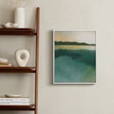 "Tranquil Harbor" - Art Print in Tranquil Green by AlisonJerry - In a Room