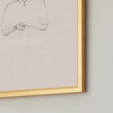 "Minimalist Woman" - Art Print in Cream by Marta Crea - Frame Close-up