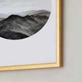 "Looking Forward" - Art Print in Charcoal by Hannah Perrine Mode - Frame Close-up