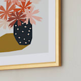 "polka dot vase" - Art Print in Bubble Gum by Morgan Kendall - Frame Close-up