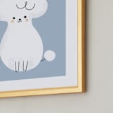 "Poodle" - Art Print in Slate by Lori Wemple - Frame Close-up