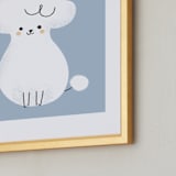 "Poodle" - Art Print in Slate by Lori Wemple - Frame Close-up
