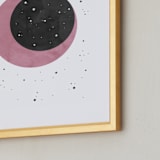 "Moon Magic and You" - Art Print in Dust Pink by Emanuela Carratoni - Frame Close-up