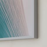 "Striations" - Art Print in Turquoise by Courtney Crane - Frame Close-up