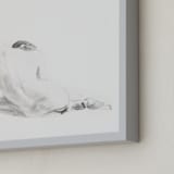 "Nude Study" - Art Print in original charcoal by Ramnik Velji - Frame Close-up