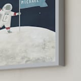 "Love You to The Moon" - Personalized Art Print in Space by Teju Reval - Frame Close-up