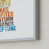 "Solar System Words" - Art Print in Rust Orange by Robert and Stella - Frame Close-up