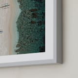 "Tranquility" - Art Print in Lagoon by Alaric Yanos - Frame Close-up