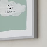 "all the feels" - Art Print in aqua by Lindsay Stetson Thompson - Frame Close-up