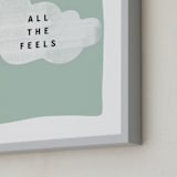 "all the feels" - Art Print in aqua by Lindsay Stetson Thompson - Frame Close-up