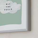 "all the feels" - Art Print in aqua by Lindsay Stetson Thompson - Frame Close-up