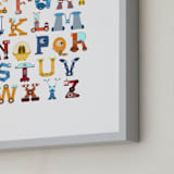 "Robot Alphabet" - Art Print in Primary by Joseph Apel - Frame Close-up