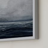 "A Heavy Blue Ocean" - Art Print in Heavy Ocean Blue by Emma Ballou - Frame Close-up