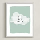 "all the feels" - Art Print in aqua by Lindsay Stetson Thompson - Framed