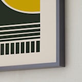 "Kirigami 8" - Art Print in Sunflower by Yohaku Oshima - Frame Close-up