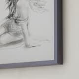 "Greek Goddess" - Art Print in Graphite by Ramnik Velji - Frame Close-up