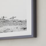 "Little Surfers" - Art Print in Black and White by LindseyErin - Frame Close-up