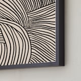 "Flowing Lines" - Art Print in Onyx by Iveta Angelova - Frame Close-up