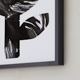 "Bold and Graphic Flowers II" - Art Print in Obsidian by Alexandra Dzh - Frame Close-up