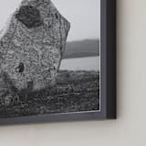"Standing Stones I" - Art Print in Black and White by Kamala Nahas - Frame Close-up