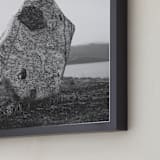 "Standing Stones I" - Art Print in Black and White by Kamala Nahas - Frame Close-up