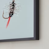 "Pistol Pete Black" - Art Print in Freshwater Blue by Andrew McClintock - Frame Close-up