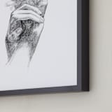 "Graceful hands" - Art Print in Graphite by Jess Blazejewski - Frame Close-up