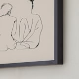 "LES FILLES" - Art Print in Papyrus by Annie Clark - Frame Close-up