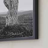 "Standing Stones II" - Art Print in Black and White by Kamala Nahas - Frame Close-up