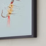 "Pistol Pete Yellow" - Art Print in Freshwater Blue by Andrew McClintock - Frame Close-up