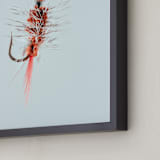 "Pistol Pete Red" - Art Print in Freshwater Blue by Andrew McClintock - Frame Close-up