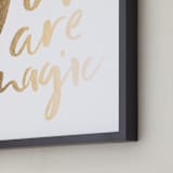 "Magical" - Custom Foil Print in Gold by AK Graphics - Frame Close-up