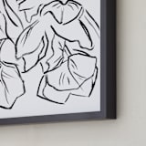 "Parrot Tulips" - Art Print in Black by Lynne Millar - Frame Close-up