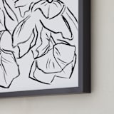 "Parrot Tulips" - Art Print in Black by Lynne Millar - Frame Close-up