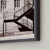 "brick and mortar" - Art Print in salt & pepper by Sondra Lucianovic - Frame Close-up