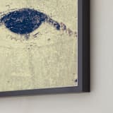 "Melancholy Gaze" - Art Print in sunlight white by Design Lotus - Frame Close-up