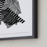 "Layers" - Art Print in Black and White by Jaime Derringer - Frame Close-up