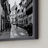 "Peeking Through No. 4 Il Duomo di Firenze" - Art Print in Black & White by Joey Crisostomo-Wynne - Frame Close-up