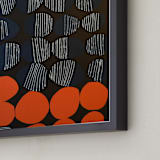 "Moon, Sun and Midnight" - Art Print in Sun by Deborah Velasquez - Frame Close-up