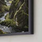 "Icelandic Canyon" - Art Print in Moss by Taryn Schumacher - Frame Close-up