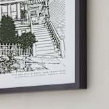 "House: Portrait Custom Print with Text" - Custom Print in Olive Shadow by Minted - Frame Close-up