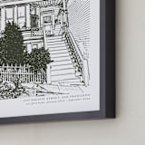 "House: Portrait Custom Print with Text" - Custom Print in Olive Shadow by Minted - Frame Close-up