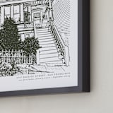 "House: Portrait Custom Print with Text" - Custom Print in Olive Shadow by Minted - Frame Close-up