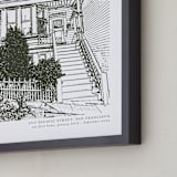 "House: Portrait Custom Print with Text" - Custom Print in Olive Shadow by Minted - Frame Close-up
