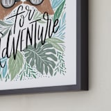 "Look for Adventure" - Art Print in Cool Greens by Alethea and Ruth - Frame Close-up