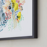 "Desert Patterns" - Art Print in Citron by Kara Aina - Frame Close-up